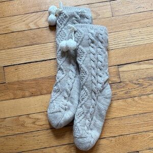 UGG Cream Cable Knit Slippers